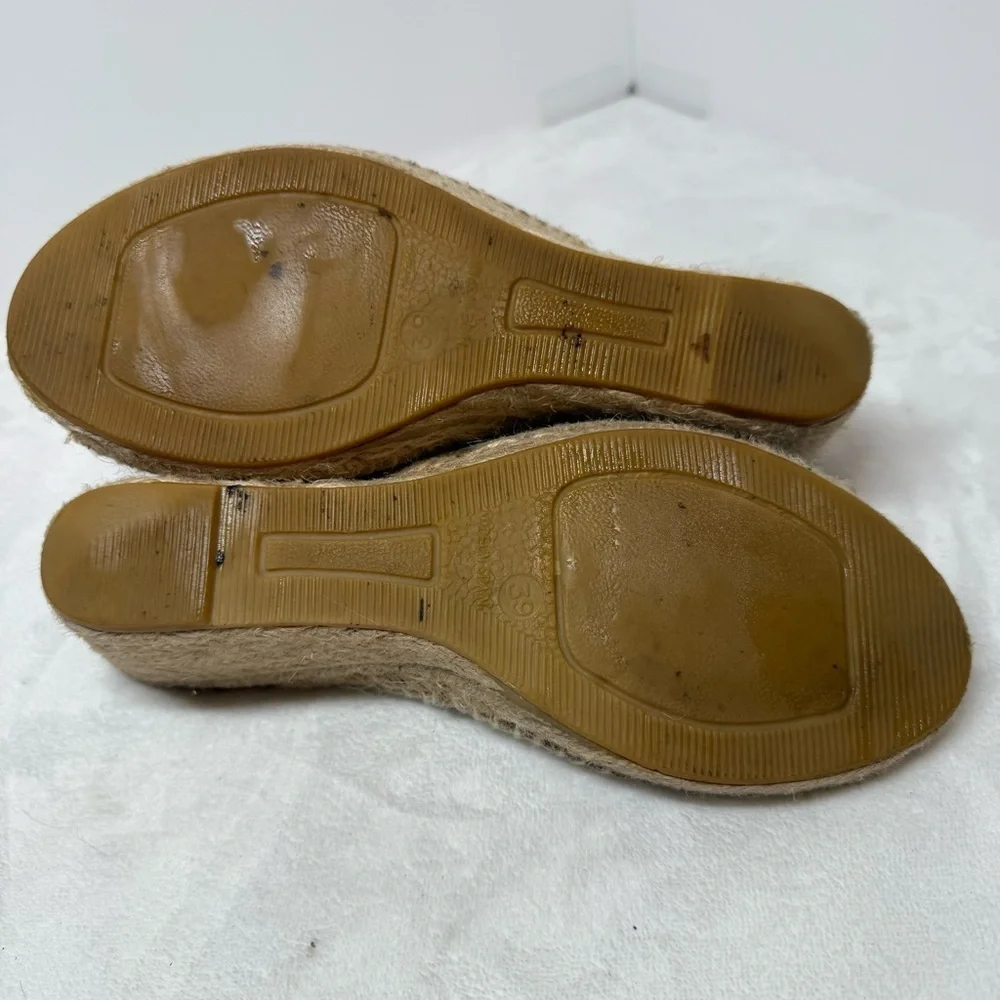 Women's Suede Tan Wedge Sandals
